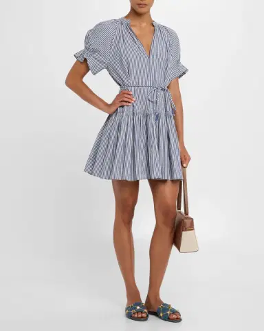 Apiece Apart Marza Striped Organic Cotton Mini Dress | Thumbnail 3 Apiece Apart Marza Striped Organic Cotton Mini Dress | Thumbnail 3