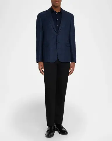 Giorgio Armani Men's Textured Windowpane Sport Coat | Thumbnail 2 Giorgio Armani Men's Textured Windowpane Sport Coat | Thumbnail 2