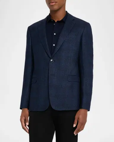 Giorgio Armani Men's Textured Windowpane Sport Coat | Thumbnail 4 Giorgio Armani Men's Textured Windowpane Sport Coat | Thumbnail 4