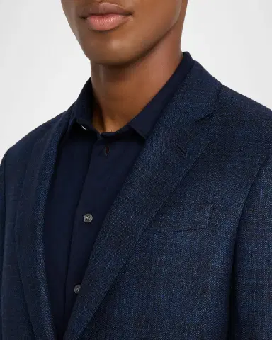 Giorgio Armani Men's Textured Windowpane Sport Coat | Thumbnail 5 Giorgio Armani Men's Textured Windowpane Sport Coat | Thumbnail 5