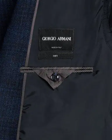 Giorgio Armani Men's Textured Windowpane Sport Coat | Thumbnail 6 Giorgio Armani Men's Textured Windowpane Sport Coat | Thumbnail 6