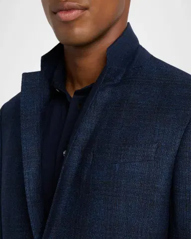 Giorgio Armani Men's Textured Windowpane Sport Coat | Thumbnail 7 Giorgio Armani Men's Textured Windowpane Sport Coat | Thumbnail 7
