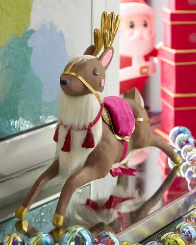 Glitterville Papa Noel's Reindeer 21" Tabletop Christmas Decor | Thumbnail 1 Glitterville Papa Noel's Reindeer 21" Tabletop Christmas Decor | Thumbnail 1