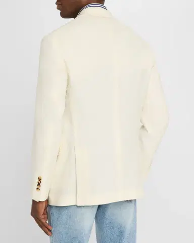 Brunello Cucinelli Men's Cavallery Twill Peak-Lapel Sport Coat | Thumbnail 3 Brunello Cucinelli Men's Cavallery Twill Peak-Lapel Sport Coat | Thumbnail 3