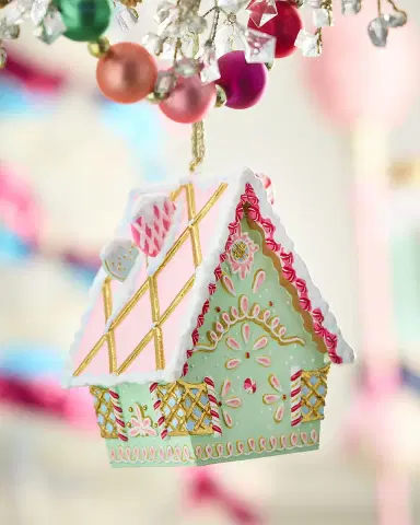 Glitterville Rainbow Gingerbread Cottage Christmas Ornament | Thumbnail 2 Glitterville Rainbow Gingerbread Cottage Christmas Ornament | Thumbnail 2