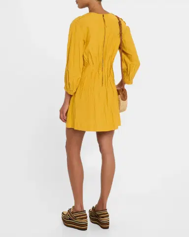 Apiece Apart Rocca Pintuck A-Line Mini Dress | Thumbnail 3 Apiece Apart Rocca Pintuck A-Line Mini Dress | Thumbnail 3