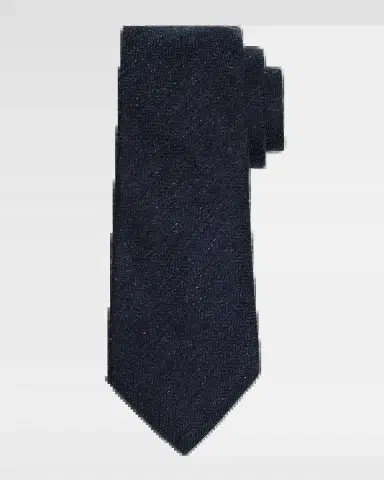 dunhill Men's Mulberry Silk and Cotton Herringbone Tie | Thumbnail 2 dunhill Men's Mulberry Silk and Cotton Herringbone Tie | Thumbnail 2