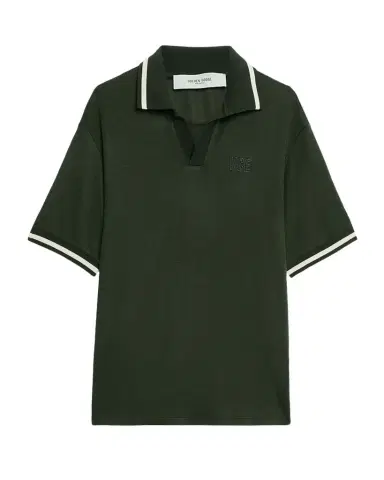 Golden Goose Men's Jersey Embroidered Polo Shirt | Thumbnail 1 Golden Goose Men's Jersey Embroidered Polo Shirt | Thumbnail 1