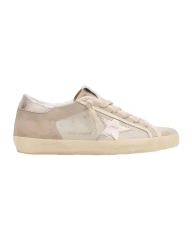 Golden Goose Super-Star Mixed Leather Low-Top Sneakers | Thumbnail 1 Golden Goose Super-Star Mixed Leather Low-Top Sneakers | Thumbnail 1