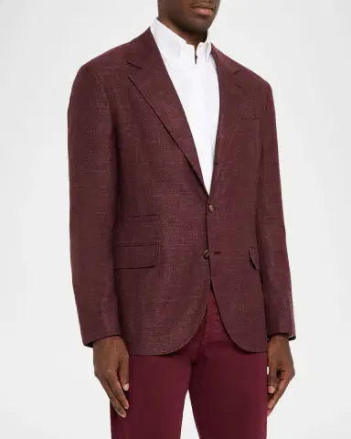 Brunello Cucinelli Men 's Wool-Blend Traditional Sport Coat | Thumbnail 3 Brunello Cucinelli Men 's Wool-Blend Traditional Sport Coat | Thumbnail 3