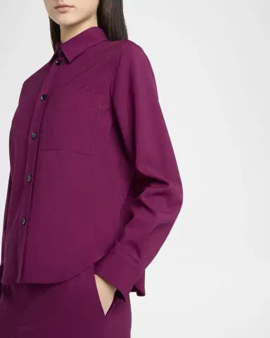 Bottega Veneta Fine Viscose Silk Twill Button-Down Shirt | Thumbnail 5 Bottega Veneta Fine Viscose Silk Twill Button-Down Shirt | Thumbnail 5
