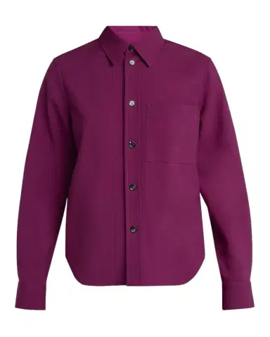 Bottega Veneta Fine Viscose Silk Twill Button-Down Shirt | Thumbnail 1 Bottega Veneta Fine Viscose Silk Twill Button-Down Shirt | Thumbnail 1