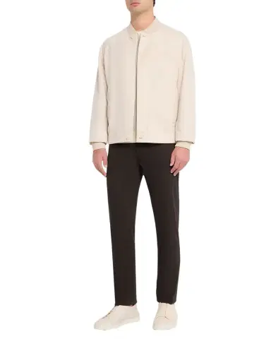 ZEGNA Men 's Oasi Cashmere Hidden-Zip Bomber Jacket | Thumbnail 1 ZEGNA Men 's Oasi Cashmere Hidden-Zip Bomber Jacket | Thumbnail 1