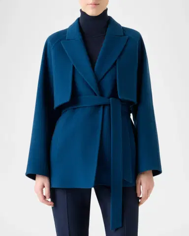 Akris Duo Cashmere Double-Face Wrap Coat With Detachable Bolero | Thumbnail 4 Akris Duo Cashmere Double-Face Wrap Coat With Detachable Bolero | Thumbnail 4