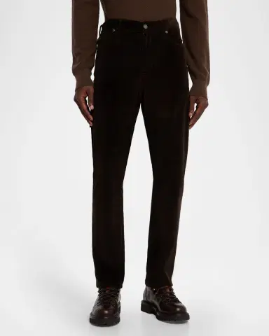 ZEGNA Men's Cashco Corduroy Slim Five-Pocket Pants | Thumbnail 3 ZEGNA Men's Cashco Corduroy Slim Five-Pocket Pants | Thumbnail 3