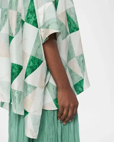 Joseph Arcole Marble-Print Habotai Silk Blouse | Thumbnail 10 Joseph Arcole Marble-Print Habotai Silk Blouse | Thumbnail 10