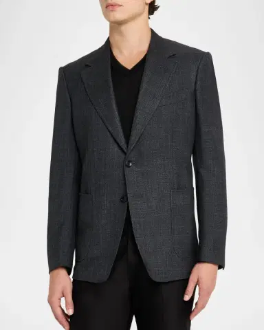 TOM FORD Men's Shelton Sharkskin Sports Jacket | Thumbnail 4 TOM FORD Men's Shelton Sharkskin Sports Jacket | Thumbnail 4