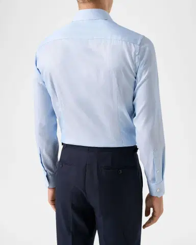 Eton Men's Elevated Supima 120 Contemporary-Fit Dress Shirt | Thumbnail 2 Eton Men's Elevated Supima 120 Contemporary-Fit Dress Shirt | Thumbnail 2