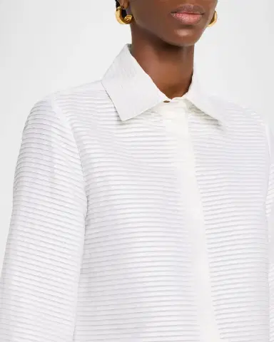 Dice Kayek Pleated Cotton Poplin Button-Down Shirt | Thumbnail 5 Dice Kayek Pleated Cotton Poplin Button-Down Shirt | Thumbnail 5