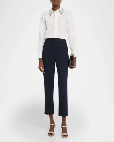 Dice Kayek Embellished Collar Button-Down Shirt | Thumbnail 2 Dice Kayek Embellished Collar Button-Down Shirt | Thumbnail 2