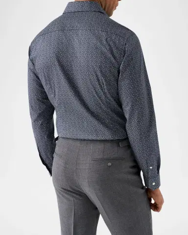 Eton Men's Signature Twill Micro Floral Slim-Fit Dress Shirt | Thumbnail 2 Eton Men's Signature Twill Micro Floral Slim-Fit Dress Shirt | Thumbnail 2