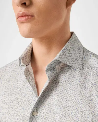 Eton Men's Signature Twill Geometric Slim-Fit Dress Shirt | Thumbnail 5 Eton Men's Signature Twill Geometric Slim-Fit Dress Shirt | Thumbnail 5
