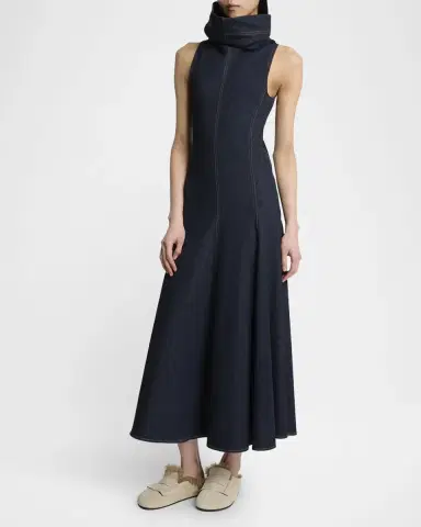 Jacquemus Triangle De-Nimes Denim Maxi Dress | Thumbnail 4 Jacquemus Triangle De-Nimes Denim Maxi Dress | Thumbnail 4