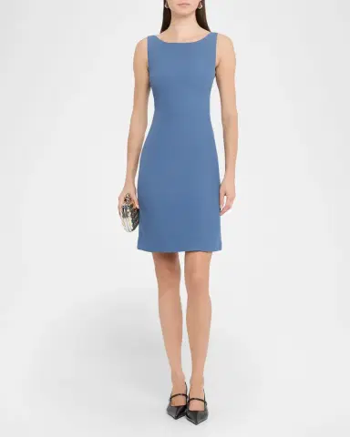 Emporio Armani Sleeveless High-Neck Waffle Dress | Thumbnail 2 Emporio Armani Sleeveless High-Neck Waffle Dress | Thumbnail 2