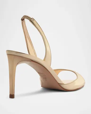 Schutz Scarlett Metallic Leather Mid-Heel Slingback Sandals | Thumbnail 3 Schutz Scarlett Metallic Leather Mid-Heel Slingback Sandals | Thumbnail 3