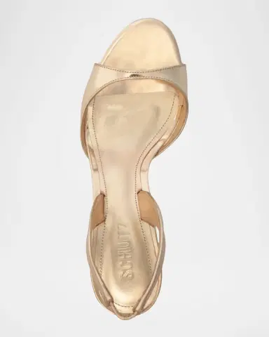 Schutz Scarlett Metallic Leather Mid-Heel Slingback Sandals | Thumbnail 4 Schutz Scarlett Metallic Leather Mid-Heel Slingback Sandals | Thumbnail 4