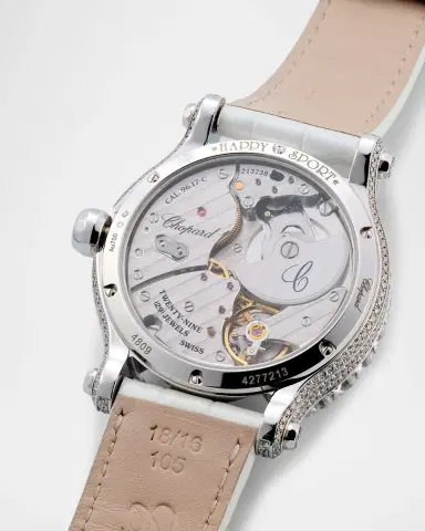 Chopard 36mm Happy Sport Joaillerie Watch with Diamonds and MOP Dial | Thumbnail 4 Chopard 36mm Happy Sport Joaillerie Watch with Diamonds and MOP Dial | Thumbnail 4