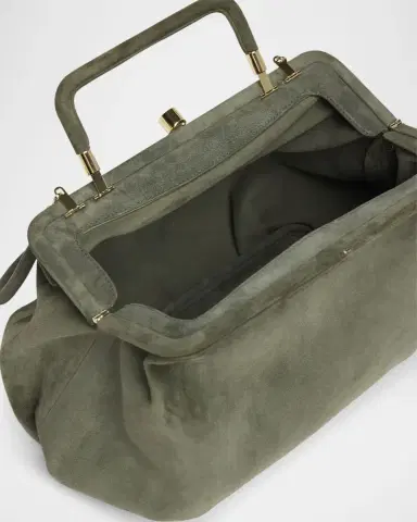 Giorgio Armani Pleated Suede Shoulder Bag | Thumbnail 4 Giorgio Armani Pleated Suede Shoulder Bag | Thumbnail 4