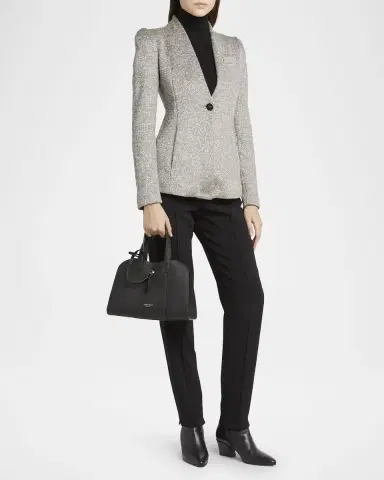 Giorgio Armani Small Grained Leather Trapezoid Tote Bag | Thumbnail 5 Giorgio Armani Small Grained Leather Trapezoid Tote Bag | Thumbnail 5