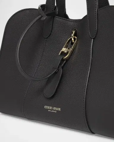 Giorgio Armani Small Grained Leather Trapezoid Tote Bag | Thumbnail 6 Giorgio Armani Small Grained Leather Trapezoid Tote Bag | Thumbnail 6