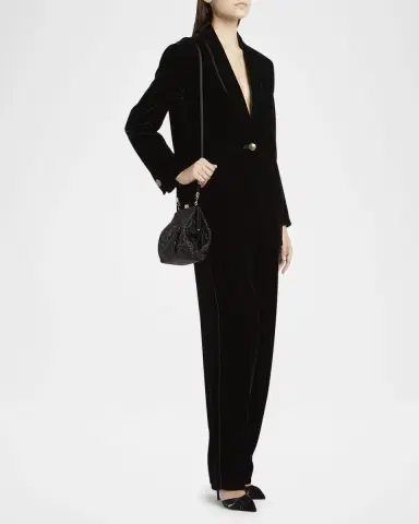 Giorgio Armani Pleated Rhinestone Satin Shoulder Bag | Thumbnail 5 Giorgio Armani Pleated Rhinestone Satin Shoulder Bag | Thumbnail 5