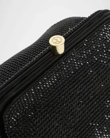 Giorgio Armani Pleated Rhinestone Satin Shoulder Bag | Thumbnail 6 Giorgio Armani Pleated Rhinestone Satin Shoulder Bag | Thumbnail 6