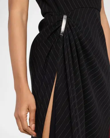 Brandon Maxwell The Lowery Asymmetric Draped Dress | Thumbnail 5 Brandon Maxwell The Lowery Asymmetric Draped Dress | Thumbnail 5