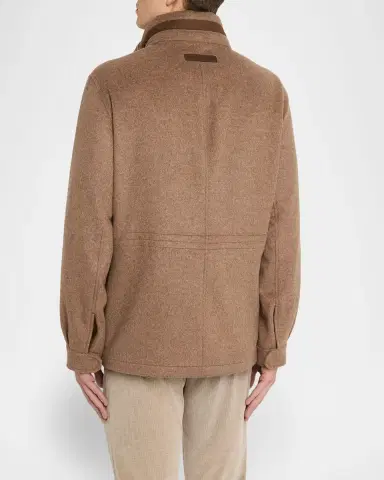 ZEGNA Men 's Oasi Cashmere Elements Car Coat | Thumbnail 3 ZEGNA Men 's Oasi Cashmere Elements Car Coat | Thumbnail 3