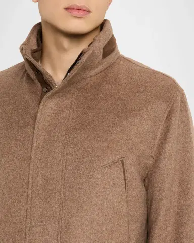 ZEGNA Men 's Oasi Cashmere Elements Car Coat | Thumbnail 5 ZEGNA Men 's Oasi Cashmere Elements Car Coat | Thumbnail 5