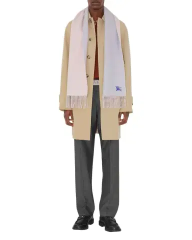 Burberry Cashmere Embroidered EKD Scarf | Thumbnail 1 Burberry Cashmere Embroidered EKD Scarf | Thumbnail 1