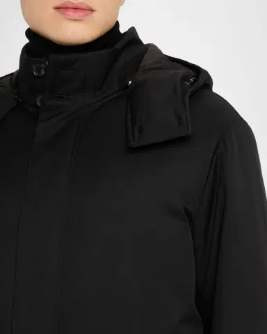 Zegna Men's Padded Technical Parka Jacket | Thumbnail 5 Zegna Men's Padded Technical Parka Jacket | Thumbnail 5