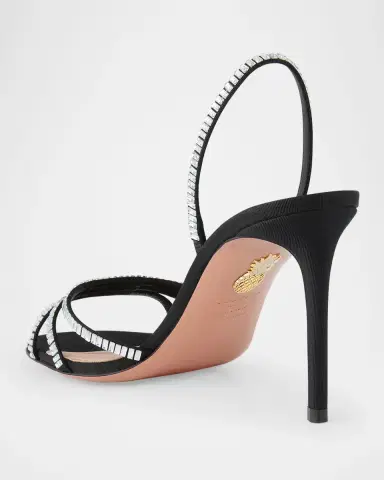 Aquazzura Memoire Crystal Grosgrain Halter Sandals | Thumbnail 4 Aquazzura Memoire Crystal Grosgrain Halter Sandals | Thumbnail 4