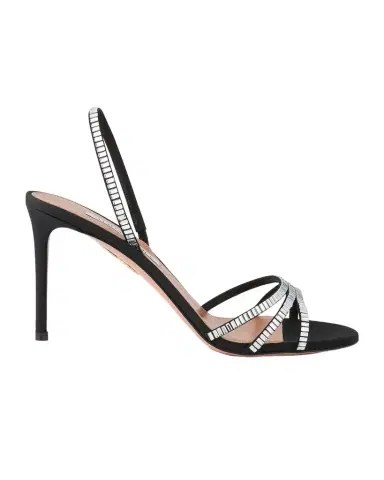 Aquazzura Memoire Crystal Grosgrain Halter Sandals | Thumbnail 1 Aquazzura Memoire Crystal Grosgrain Halter Sandals | Thumbnail 1