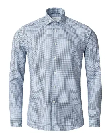 Eton Men's Signature Oxford Grid Check Contemporary-Fit Dress Shirt | Thumbnail 1 Eton Men's Signature Oxford Grid Check Contemporary-Fit Dress Shirt | Thumbnail 1