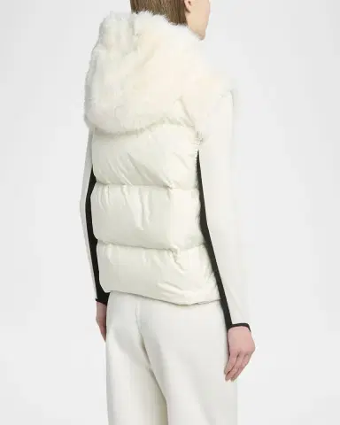 Moncler Grenoble Arve Hooded Teddy Down Vest | Thumbnail 3 Moncler Grenoble Arve Hooded Teddy Down Vest | Thumbnail 3