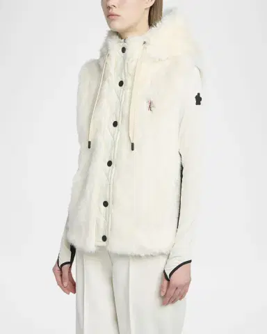 Moncler Grenoble Arve Hooded Teddy Down Vest | Thumbnail 4 Moncler Grenoble Arve Hooded Teddy Down Vest | Thumbnail 4