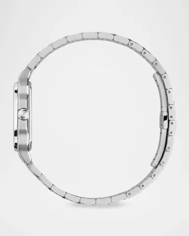 Gucci Men's G-Flat Burgundy-Dial Stainless Steel Bracelet Watch, 30mm | Thumbnail 4 Gucci Men's G-Flat Burgundy-Dial Stainless Steel Bracelet Watch, 30mm | Thumbnail 4