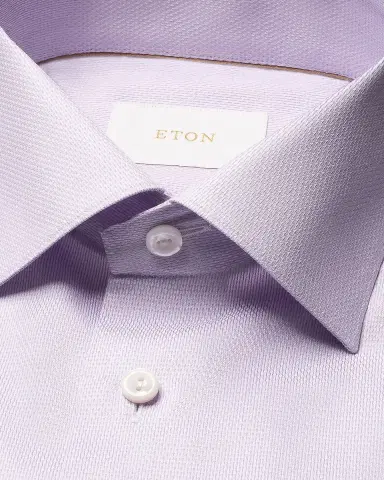 Eton Men's Elevated Textured Supima 120 Slim-Fit Dress Shirt | Thumbnail 5 Eton Men's Elevated Textured Supima 120 Slim-Fit Dress Shirt | Thumbnail 5