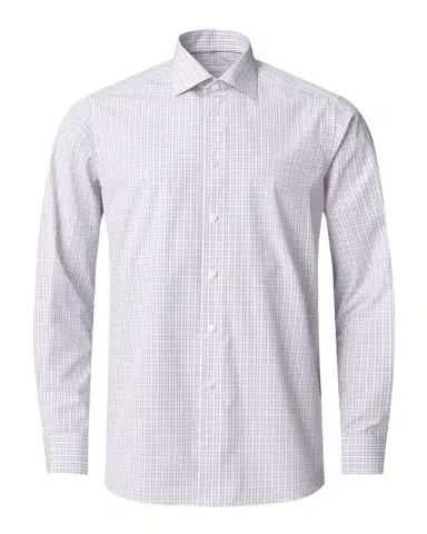 Eton Men's Elevated Grid Check Supima 120 Contemporary-Fit Dress Shirt | Thumbnail 1 Eton Men's Elevated Grid Check Supima 120 Contemporary-Fit Dress Shirt | Thumbnail 1