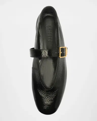 Schutz Courtney Leather Buckle Flats | Thumbnail 4 Schutz Courtney Leather Buckle Flats | Thumbnail 4